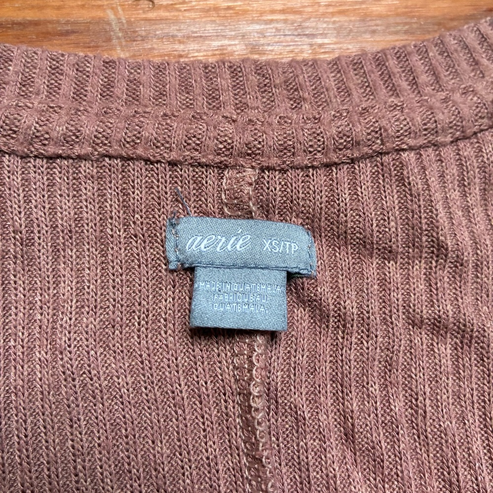 Aerie Ribbed Pink Henley Romper, XS/S/M, EUC - Picture 4 of 12